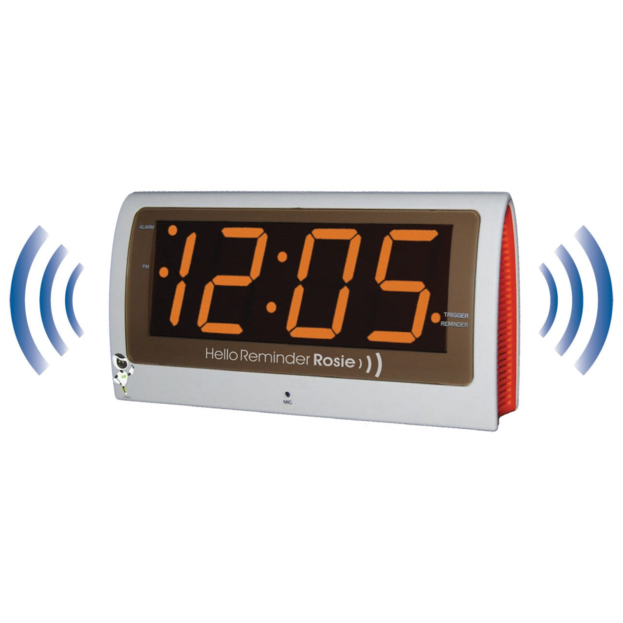 LG604 Reminder Rosie Personalized Voice Alarm Clock - angled image