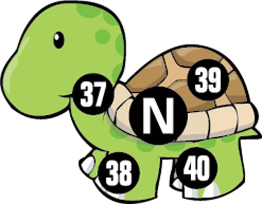 turtle shape fever sticker