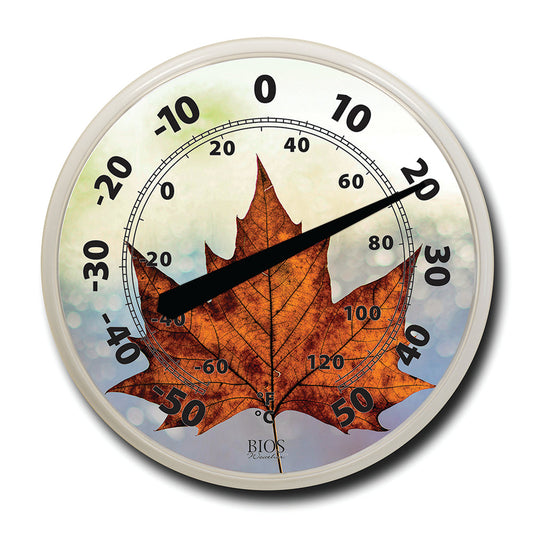 524BC 12" / 30 cm Maple Leaf Dial Thermometer