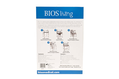 56120 BIOS Living 5-in-1 Mobility & Bathroom Aid Back of Retail Package