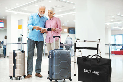 56120 BIOS Living 5-in-1 Mobility & Bathroom Aid in use for travel