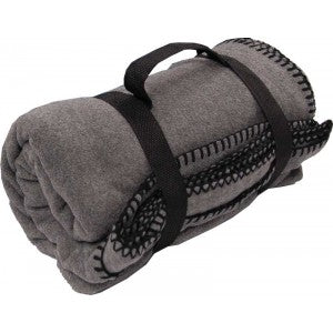 Whipstitch Fleece Blanket with Strap