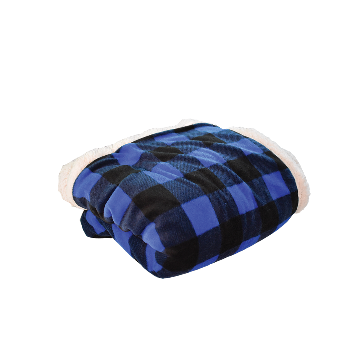 Deluxe Sherpa Throw Blanket- Buffalo Check