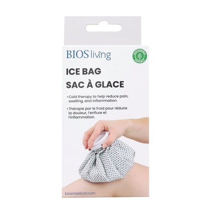 front view of the ice bag in package