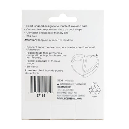 Pink Heart Pillbox Back Packaging Photo