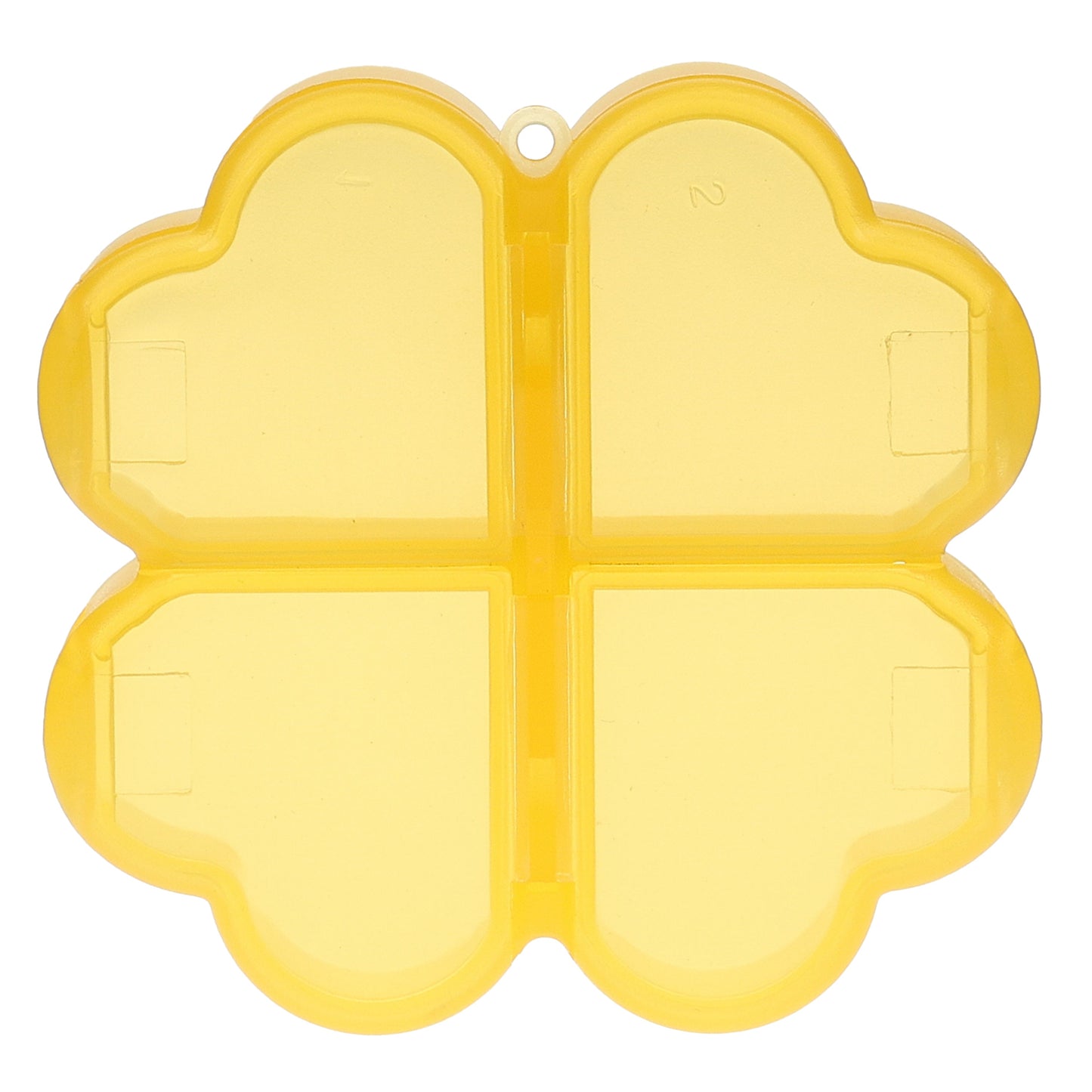 4 Leaf Clover Pillbox in Yellow Front  Images