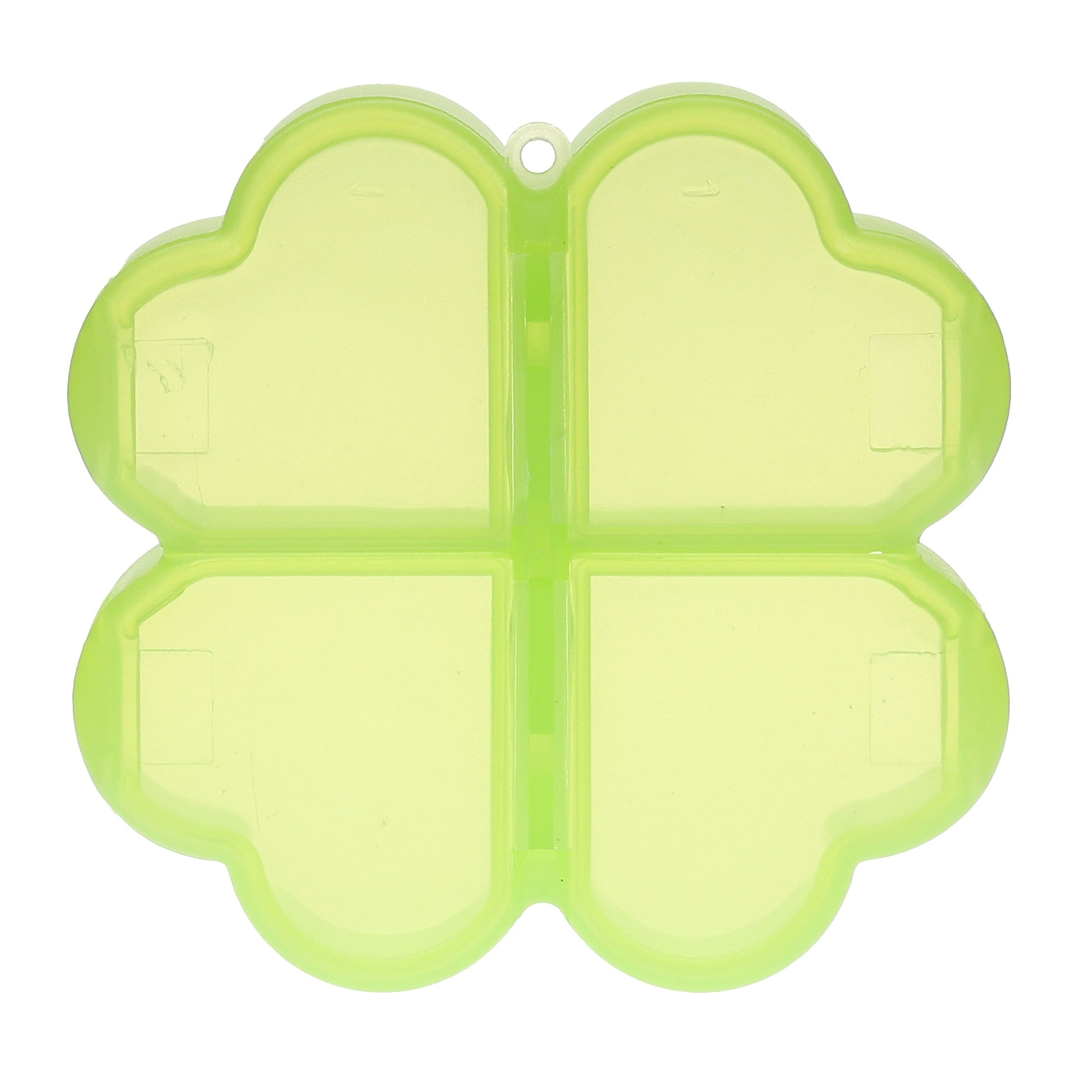 4 Leaf Clover Pillbox in Green Front Photo