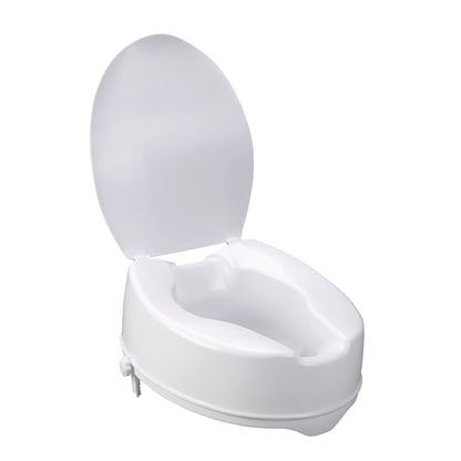 Raised Toilet Seat with Lid on an angle