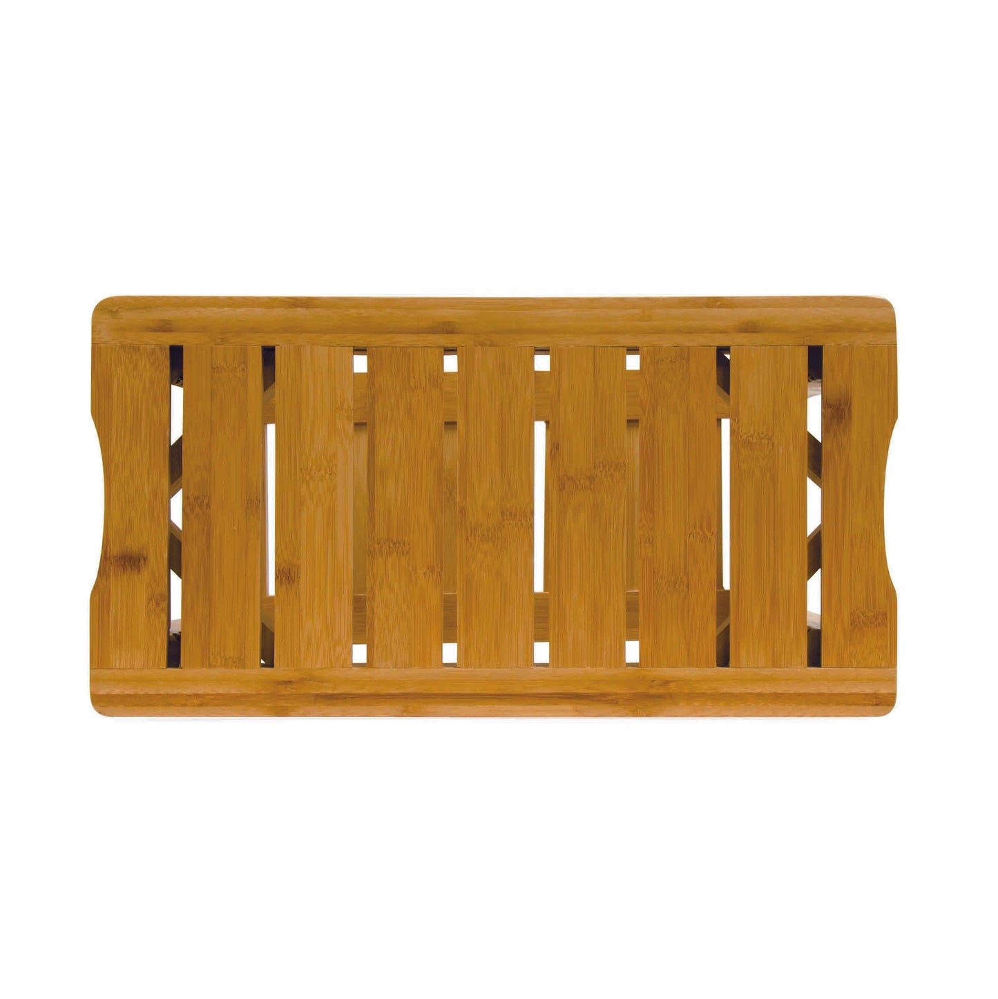 Bamboo Shower Bench top view