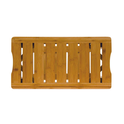 Bamboo Shower Bench top view