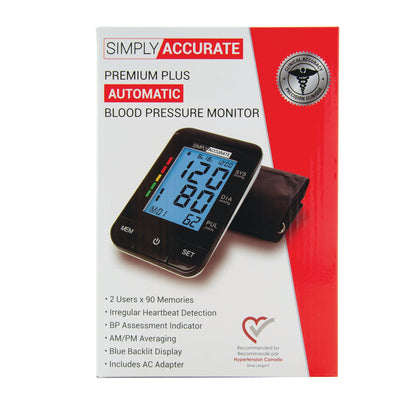 Simply Accurate Premium Plus Automatic Blood Pressure Monitor Device