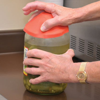 close up of the jar opener on a lid of a jar