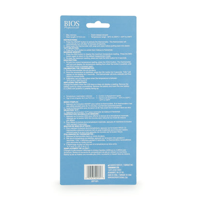 DT131 Waterproof Pocket Thermometer in back of retail packaging