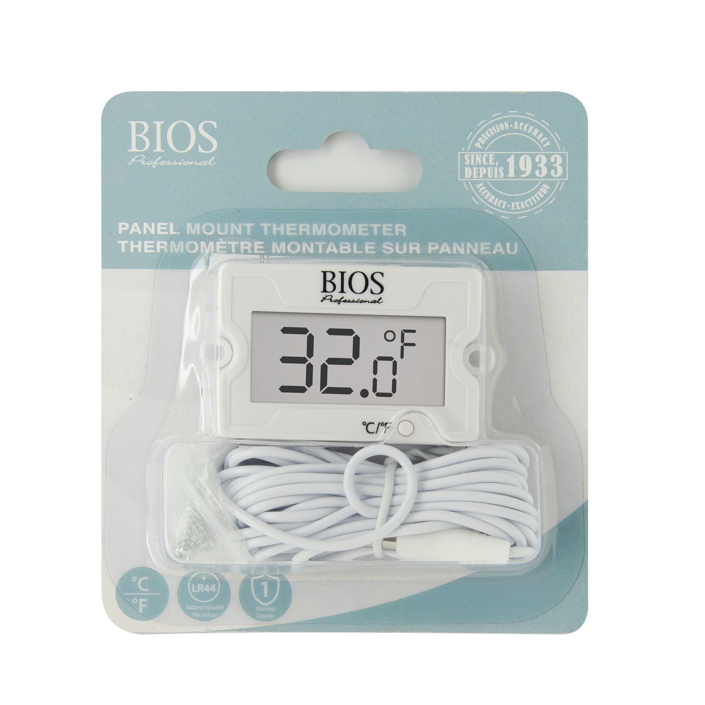 DT157 Panel Mount Thermometer retail packaging