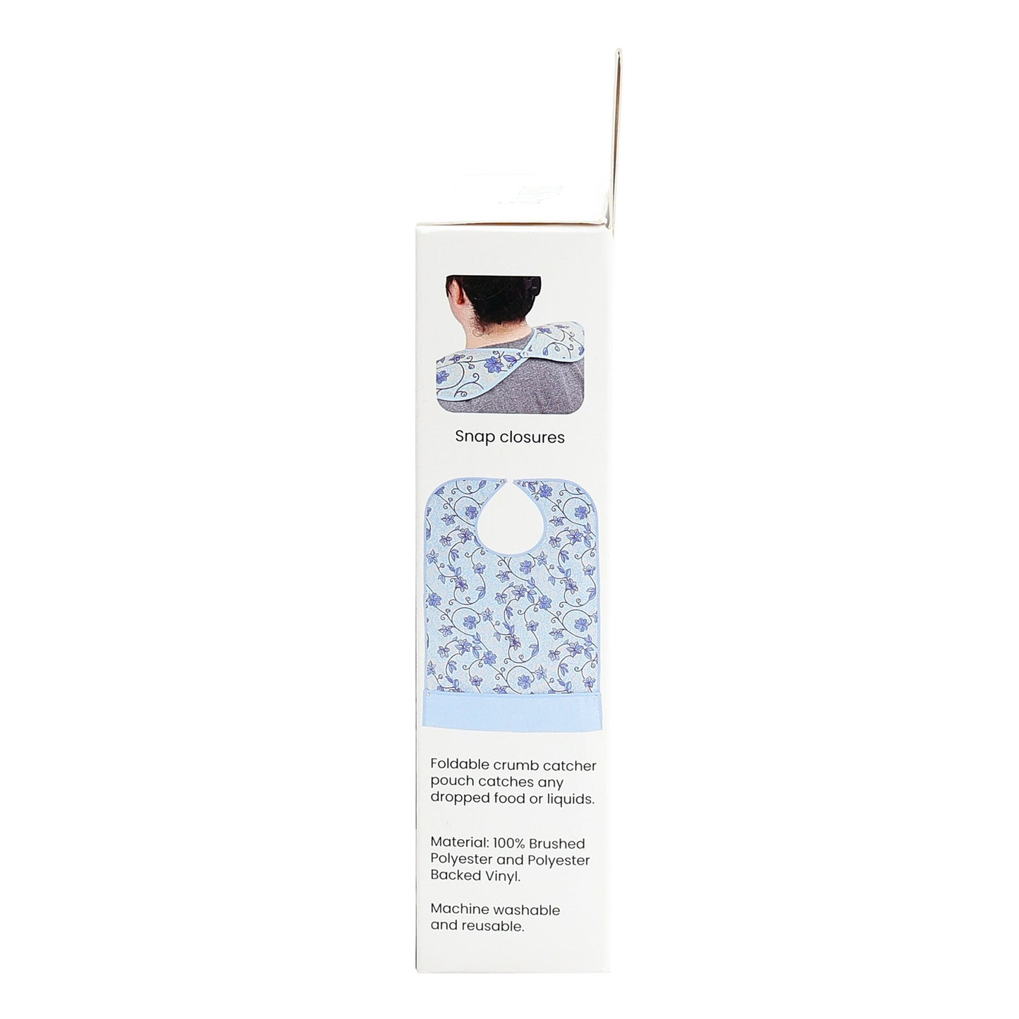 Blue Floral Clothing Protector Side Packaging Image