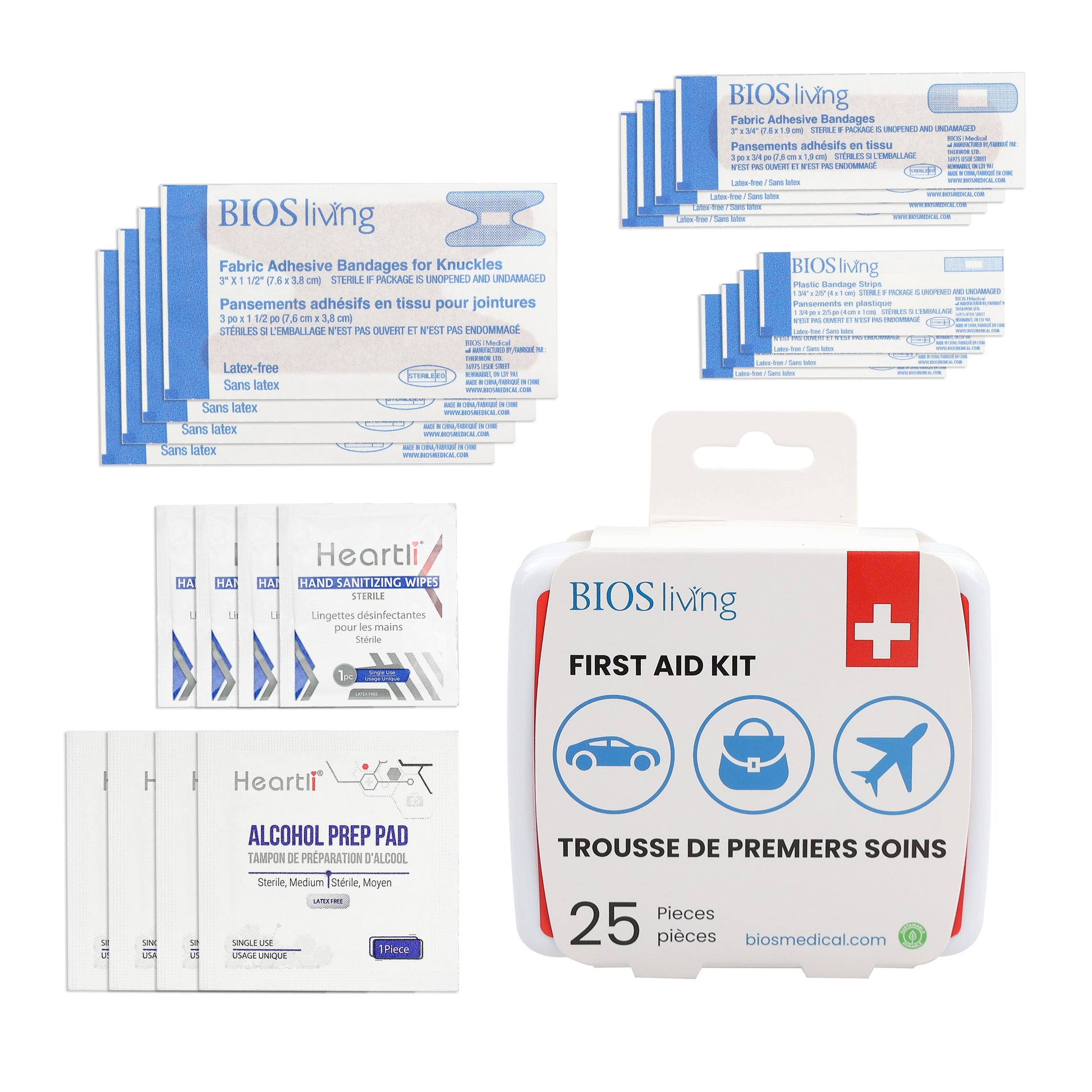 25 pieces first aid kit contents image