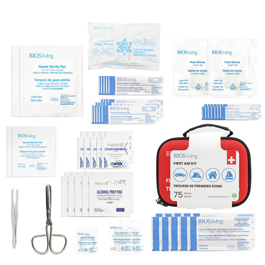 75 pieces first aid kit contents image