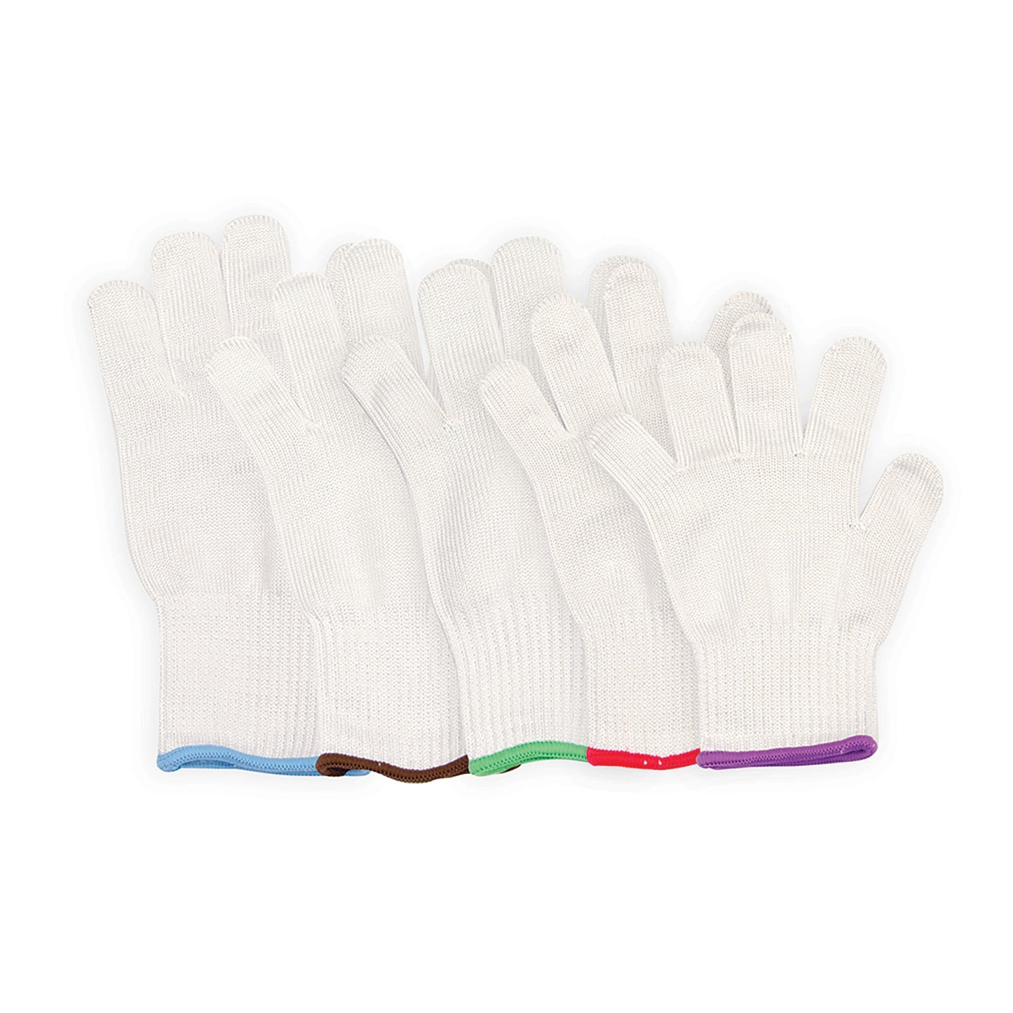 Group Image of all 5 Cut Resistant Gloves XL to XS