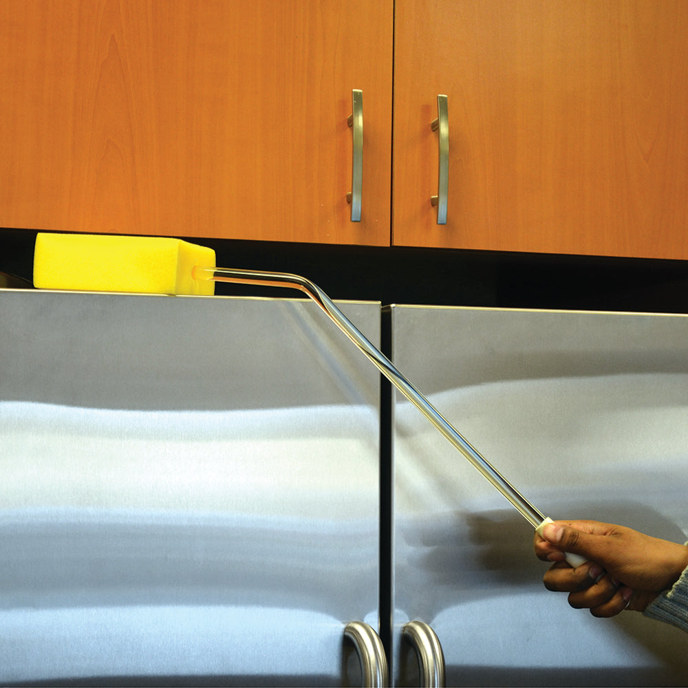 LF357 Long Handled Sponge brush in use cleaning hard to reach areas