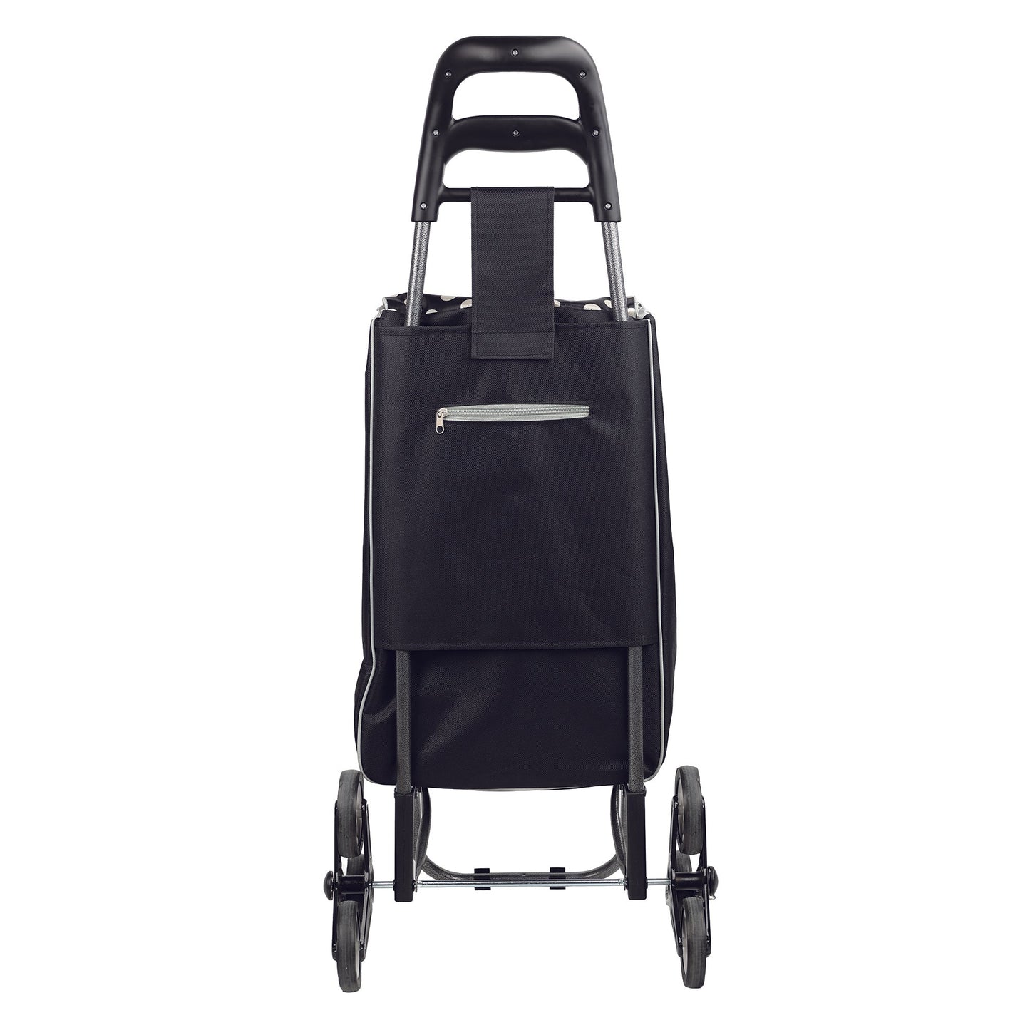 back view of the 3 wheel shopping cart