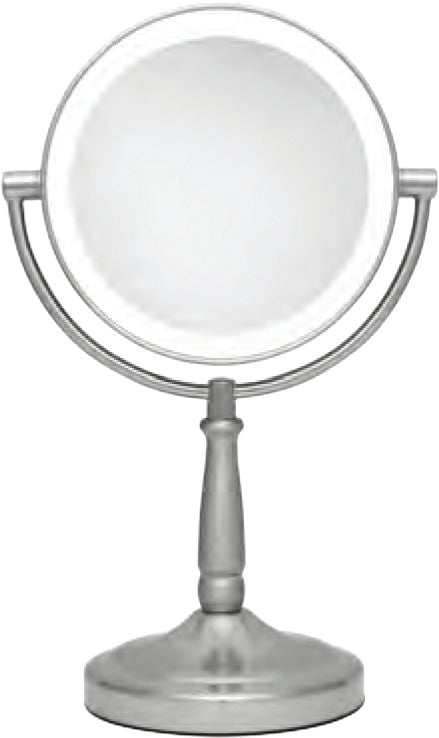 Cordless Dual-Sided LED Lighted Vanity Mirror 10X/1X