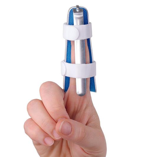 4 sided finger splint on a finger