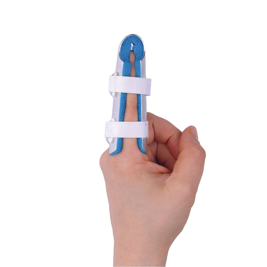 two sided finger splint on a finger