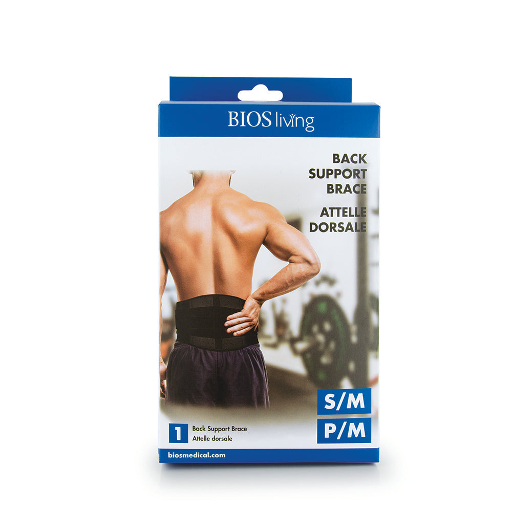 LK045 BIOS Living Back Support Brace retail packaging