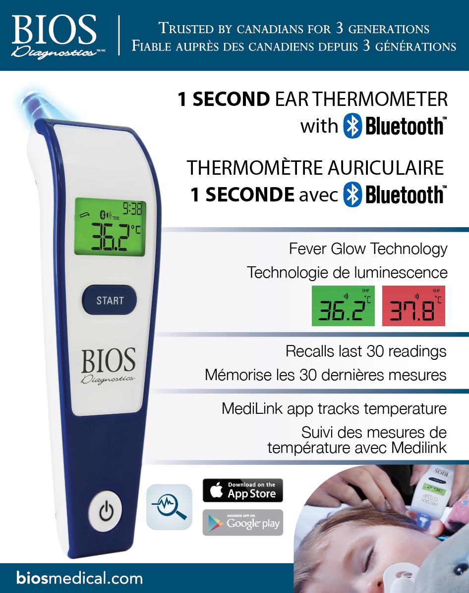 Precisiontemp Digital Ear Thermometer (w/App)