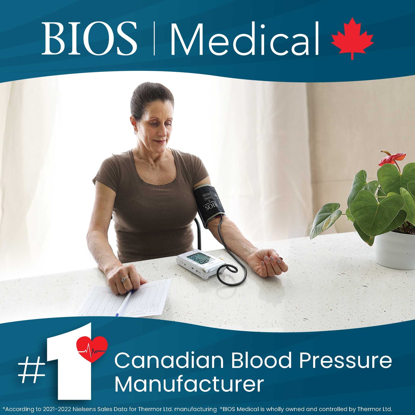 BIOS Diagnostics Elite Blood Pressure Monitor Device w/ Atrial Fibrillation Screening - A6PC