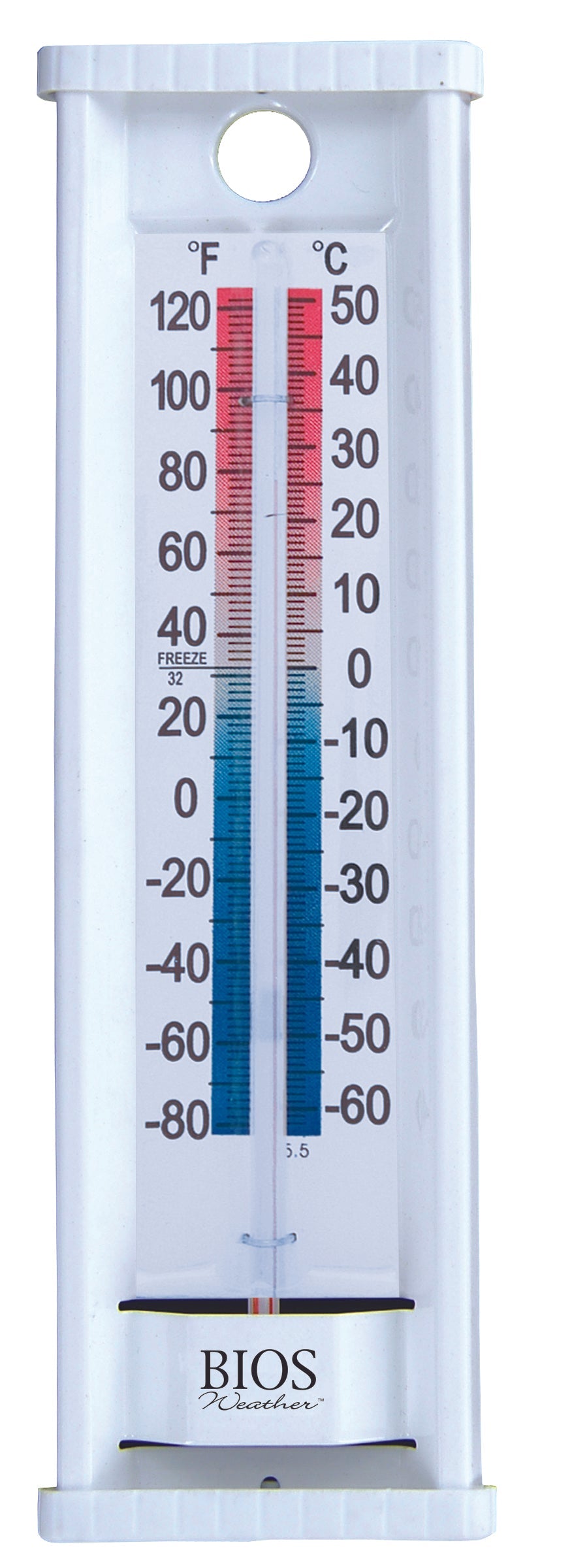 Front of thermometer