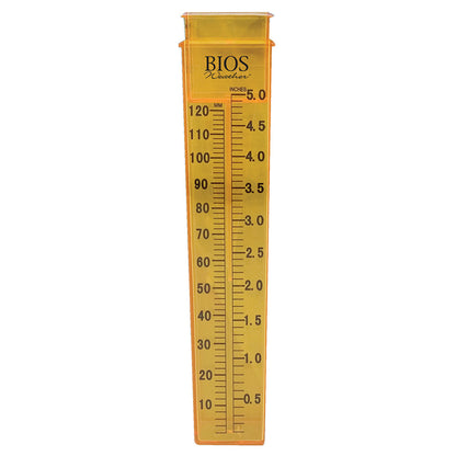 TR617 2-in-1 BIOS Weather Rain Gauge in yellow