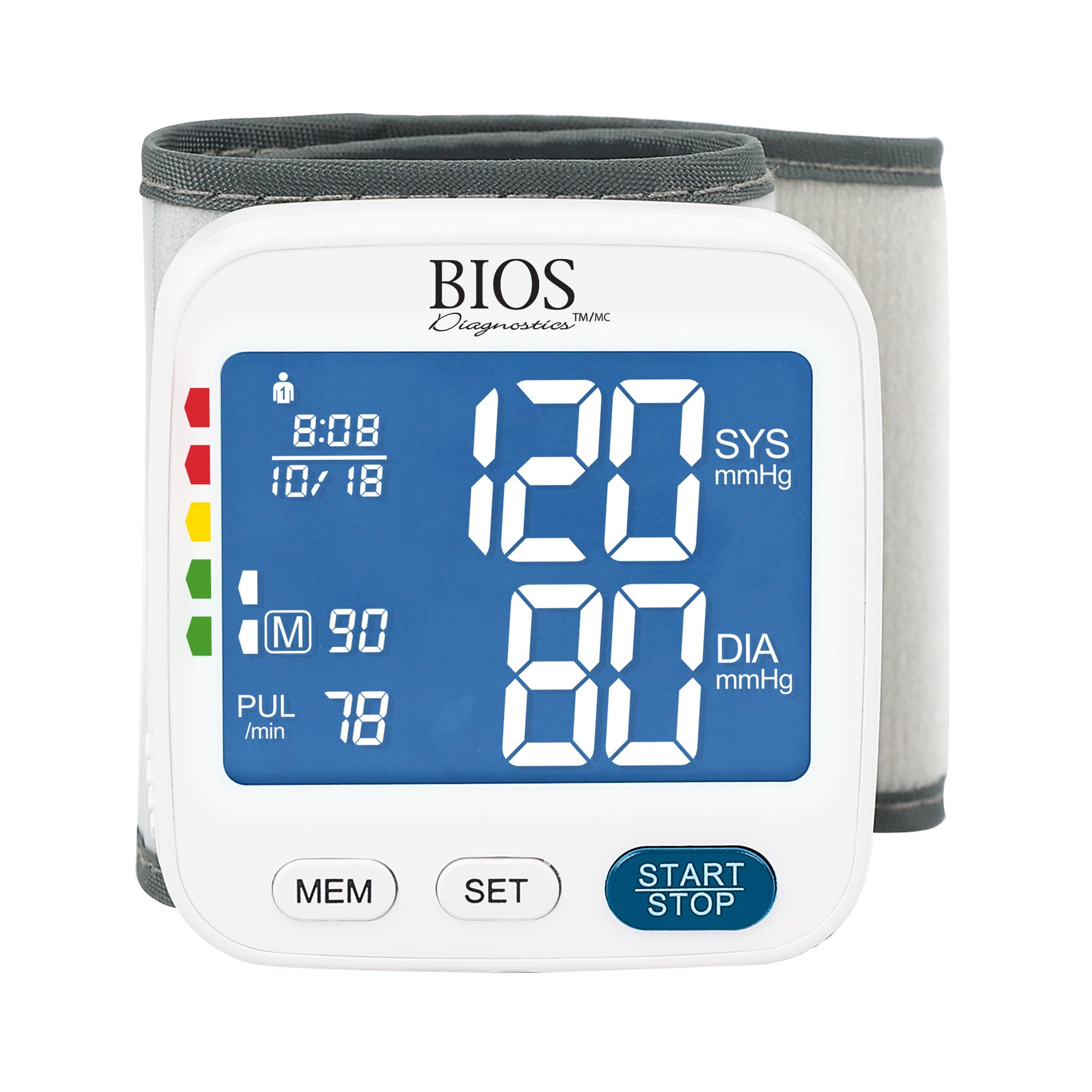 Wrist Blood Pressure Monitor Screen Image