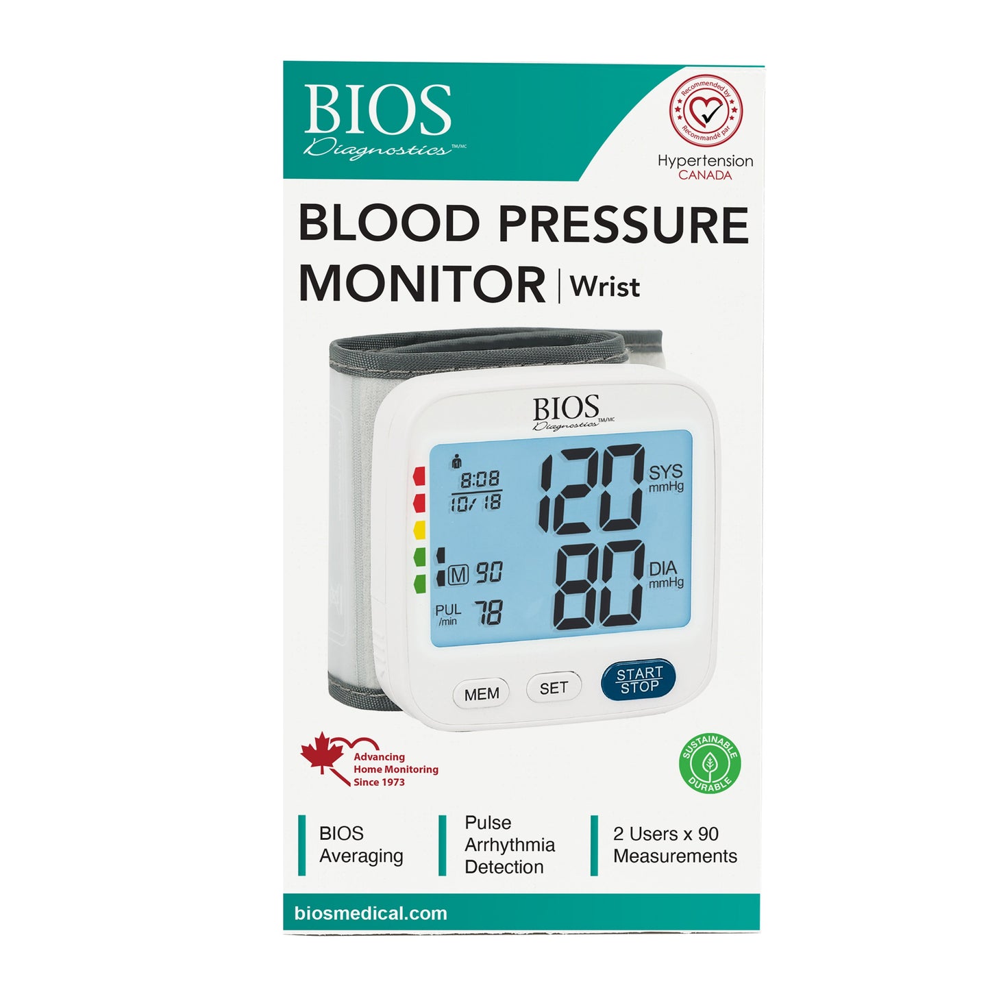 Wrist Blood Pressure Monitor Packaging English