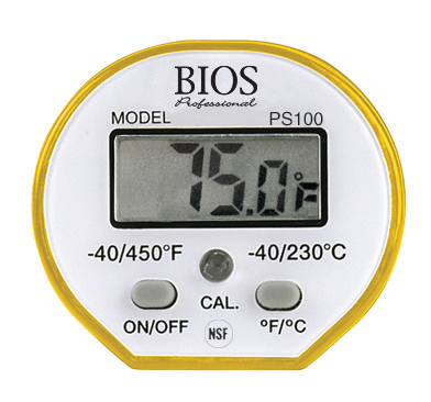 PS100 Digital Pocket Food Thermometer - Image of buttons and screen